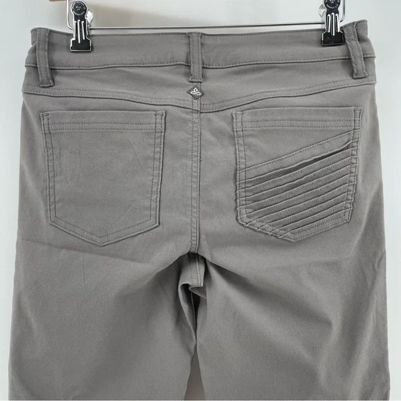 Prana Brenna Skinny Jeans Gray Ribbed Textured 8 - Picture 6 of 7